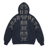 SUPREME MIRRORED APPLIQUE HOODED SWEATSHIRT-NAVY