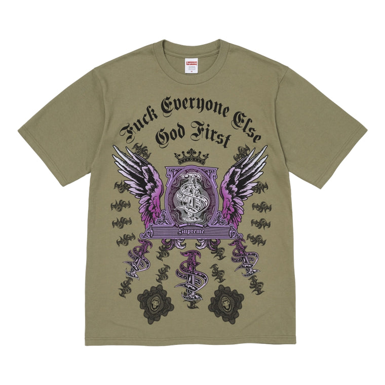 SUPREME MONEY TEE-OLIVE