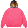 SUPREME PATCHES ZIP UP HOODED SWEATSHIRT-PINK