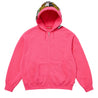 SUPREME PATCHES ZIP UP HOODED SWEATSHIRT-PINK