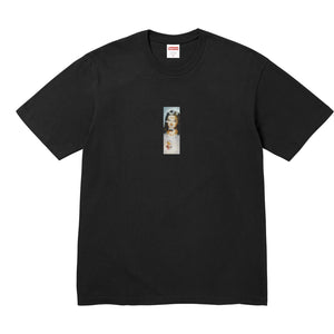SUPREME PRAYER CARD BOX LOGO TEE-BLACK
