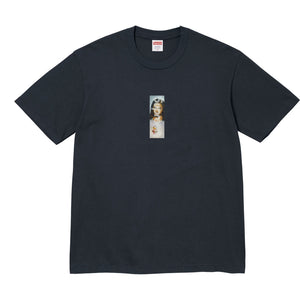 SUPREME PRAYER CARD BOX LOGO TEE-NAVY