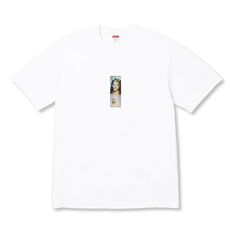 SUPREME PRAYER CARD BOX LOGO TEE-WHITE