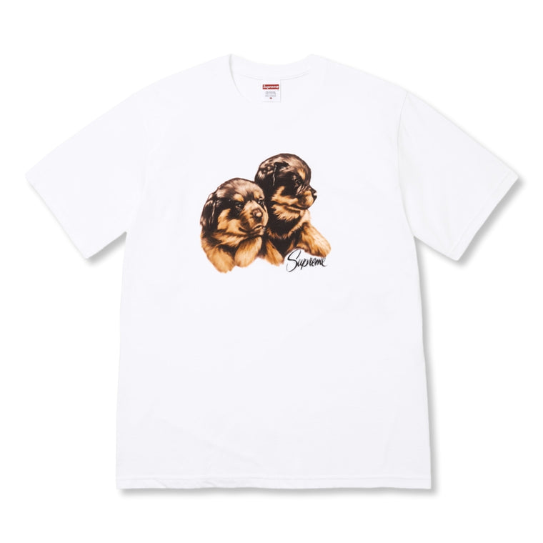 SUPREME PUPPIES TEE-WHITE