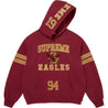 SUPREME RHINESTONE EAGLE HOODED SWEATSHIRT-RED