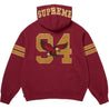 SUPREME RHINESTONE EAGLE HOODED SWEATSHIRT-RED