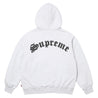 SUPREME SHEARLING LINED ZIP UP HOODED SWEATSHIRT-ASH GREY