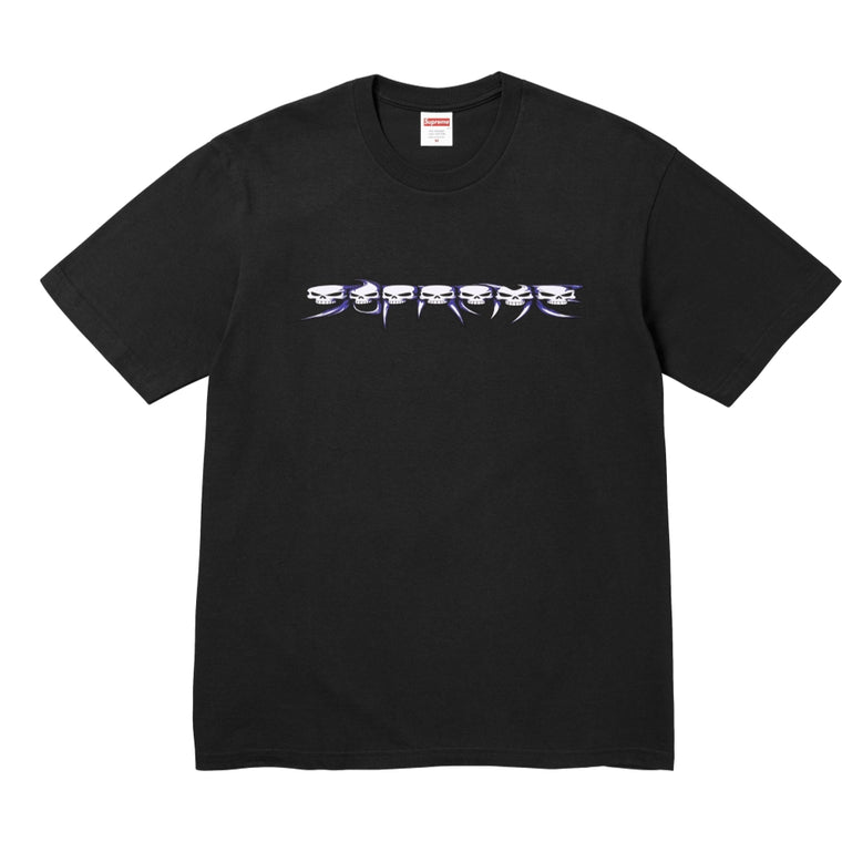 SUPREME SKULLS SPELLOUT TEE-BLACK