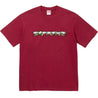 SUPREME SKULLS SPELLOUT TEE-BURGUNDY