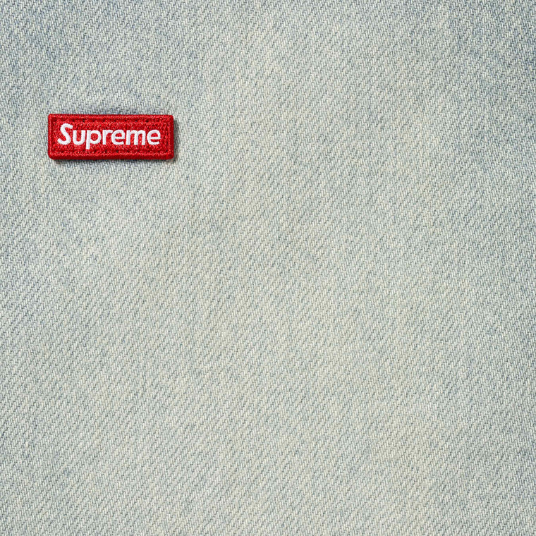SUPREME SMALL BOX SHIRT-LIGHT WASHED INDIGO DENIM
