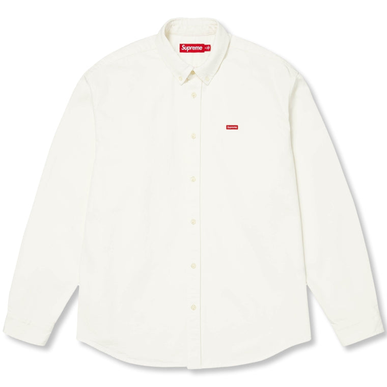 SUPREME SMALL BOX SHIRT-WHITE DENIM