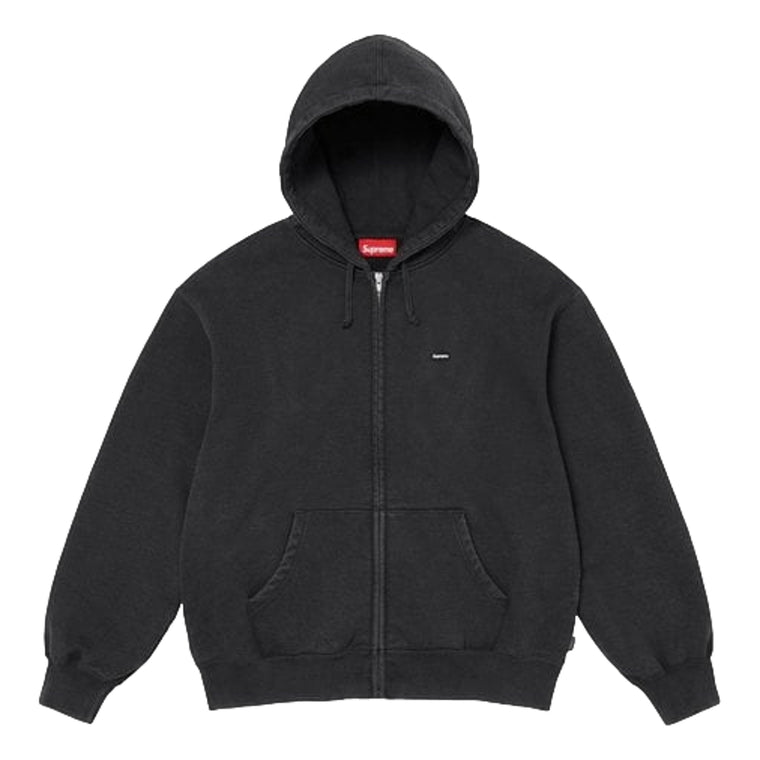 SUPREME SMALL BOX ZIP UP HOODED SWEATSHIRT-BLACK