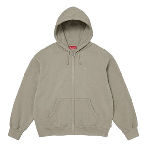 SUPREME SMALL BOX ZIP UP HOODED SWEATSHIRT-GREY