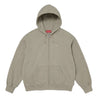 SUPREME SMALL BOX ZIP UP HOODED SWEATSHIRT-GREY