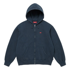 SUPREME SMALL BOX ZIP UP HOODED SWEATSHIRT-NAVY