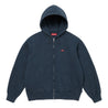SUPREME SMALL BOX ZIP UP HOODED SWEATSHIRT-NAVY