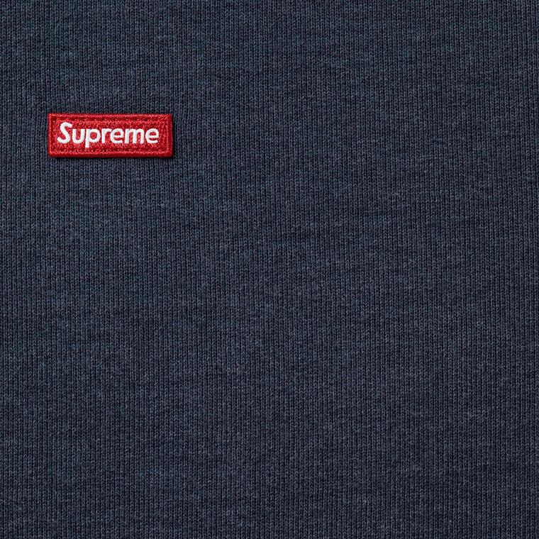 SUPREME SMALL BOX ZIP UP HOODED SWEATSHIRT-NAVY