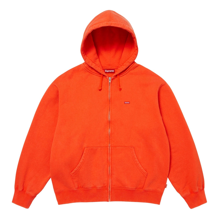 SUPREME SMALL BOX ZIP UP HOODED SWEATSHIRT-ORANGE