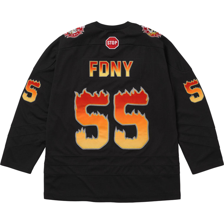 SUPREME FDNY HOCKEY JERSEY-BLACK