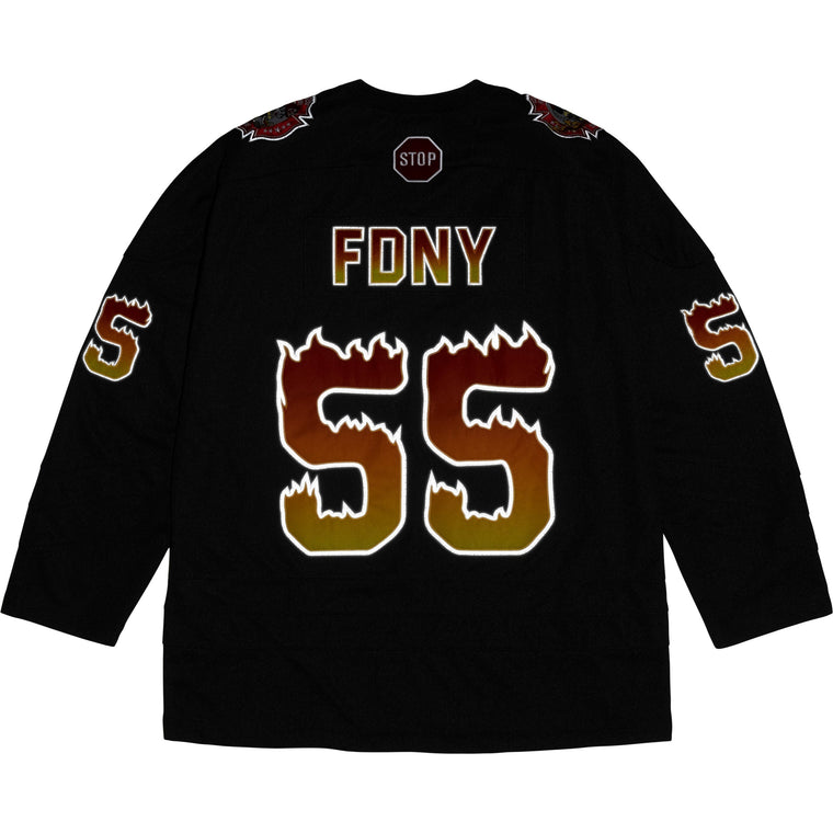 SUPREME FDNY HOCKEY JERSEY-BLACK