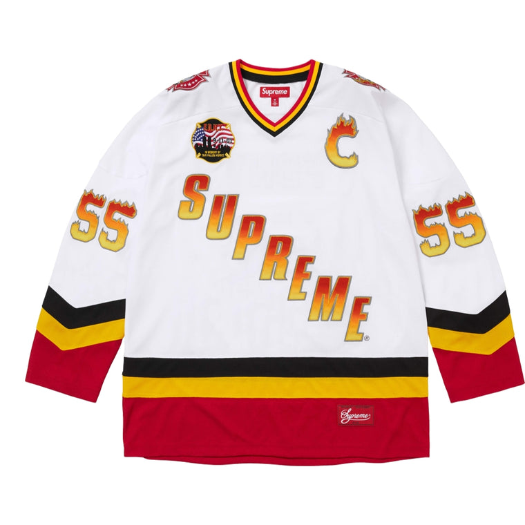 SUPREME FDNY HOCKEY JERSEY-WHITE