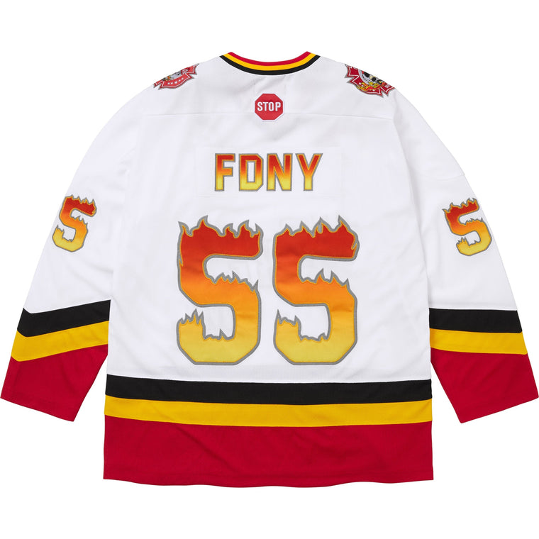 SUPREME FDNY HOCKEY JERSEY-WHITE