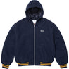 SUPREME LARRY CLARK HOODED VARSITY JACKET-BLACK