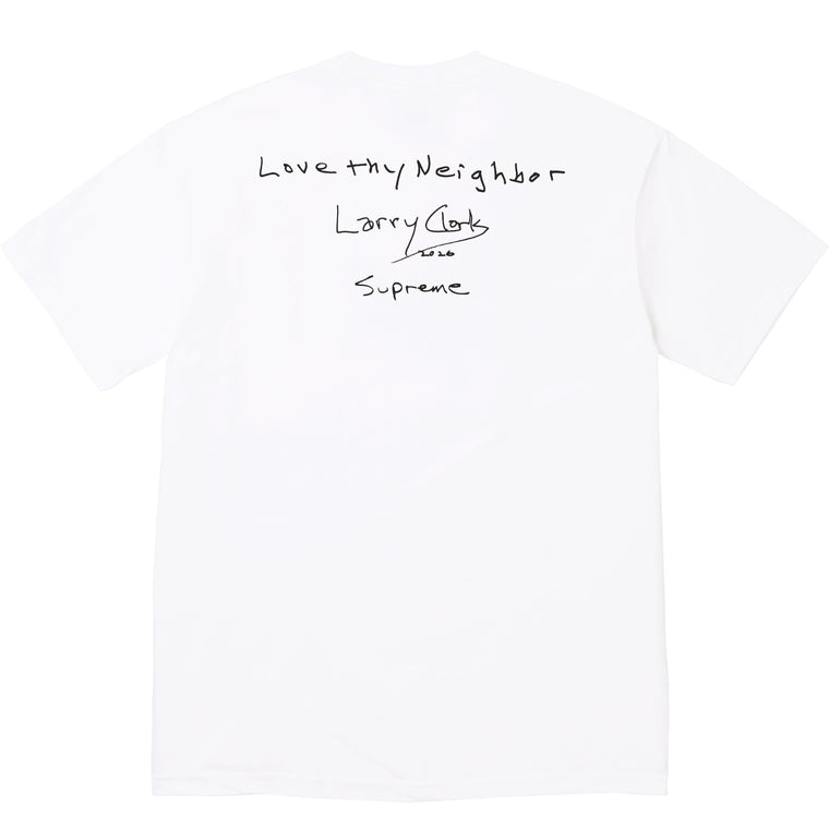 SUPREME LARRY CLARK NEIGHBOR TEE-WHITE