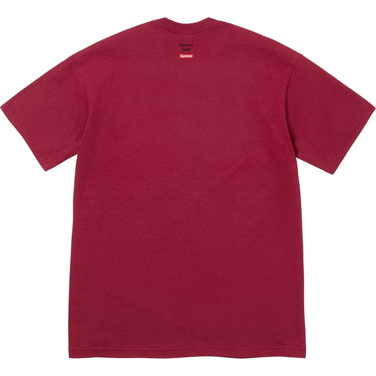 SUPREME MARTINE ROSE CHAMPION TEE-BURGUNDY