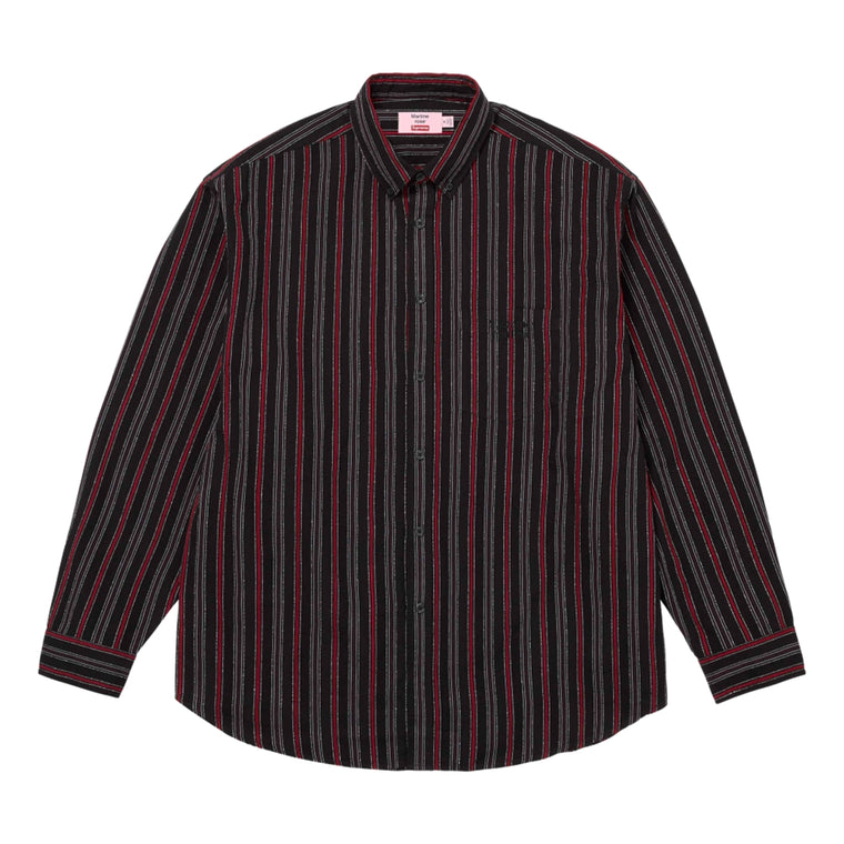 SUPREME MARTINE ROSE METALLIC STRIPE SHIRT-BLACK