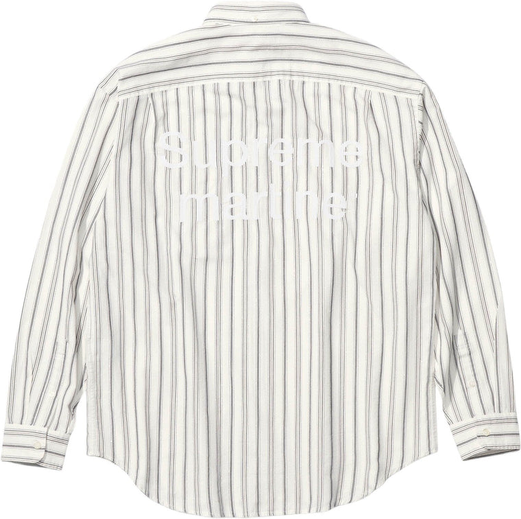SUPREME MARTINE ROSE METALLIC STRIPE SHIRT-WHITE