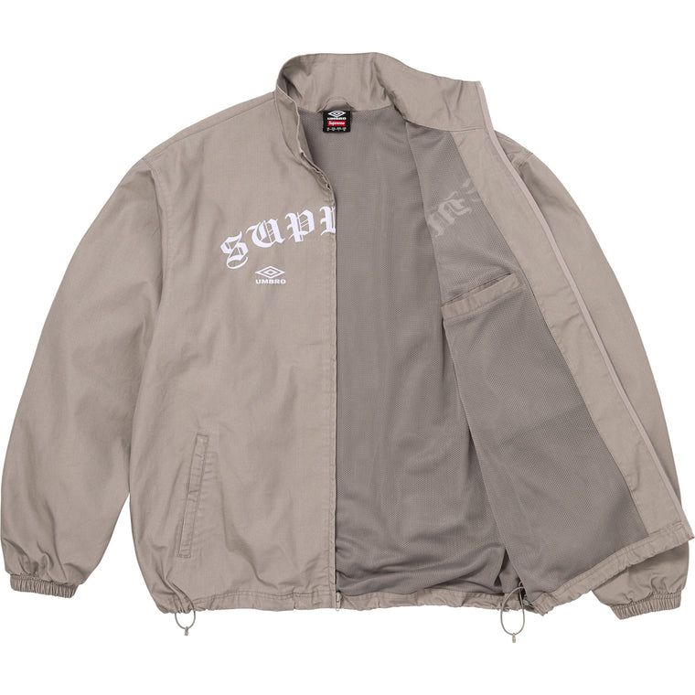 SUPREME UMBRO COTTON RIPSTOP TRACK JACKET-GREY