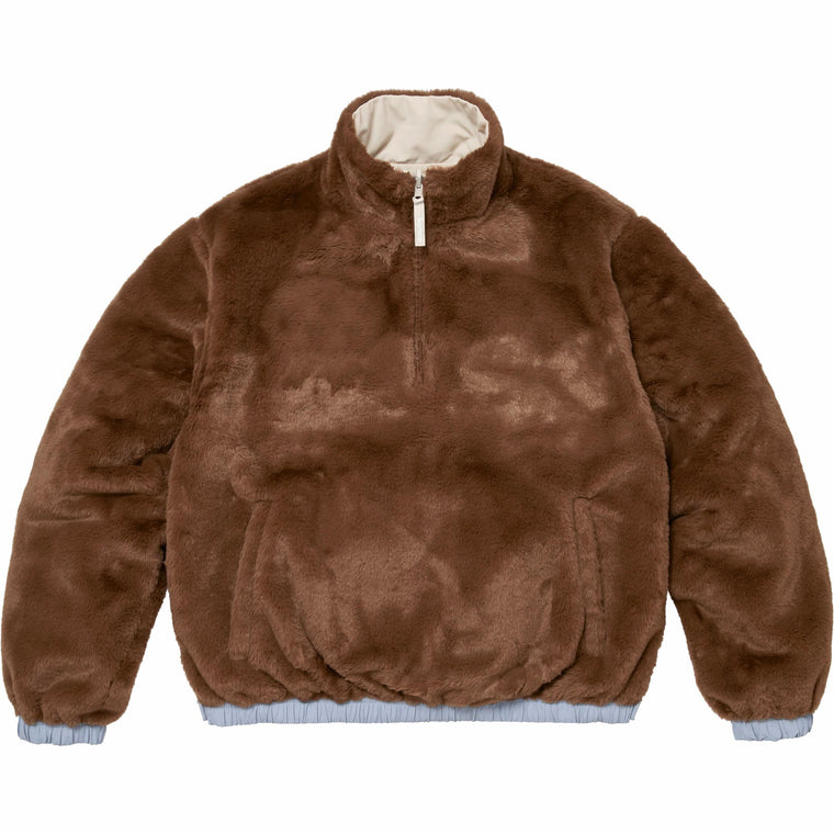 SUPREME UMBRO® REVERSIBLE FAUX FUR PULLOVER-BLUE