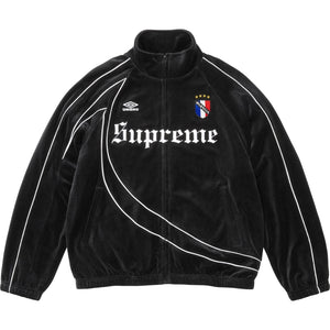 SUPREME UMBRO® VELOUR TRACK JACKET-BLACK