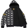 SUPREME VANSON LEATHERS SKULL ZIP UP HOODED SWEATER-BLACK