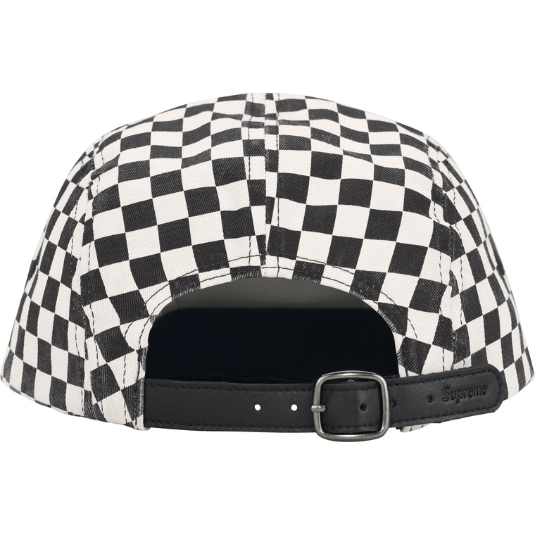 SUPREME WASHED CHINO TWILL CAMP CAP-CHECKER