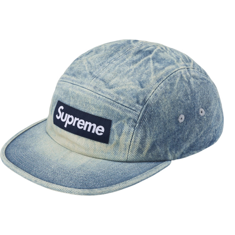 SUPREME WASHED CHINO TWILL CAMP CAP-INDIGO