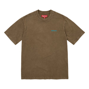 SUPREME WASHED S/S TOP-BROWN