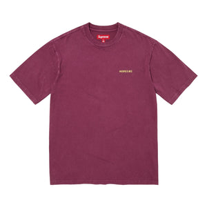 SUPREME WASHED S/S TOP-BURGUNDY