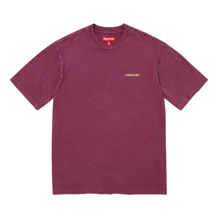 SUPREME WASHED S/S TOP-BURGUNDY