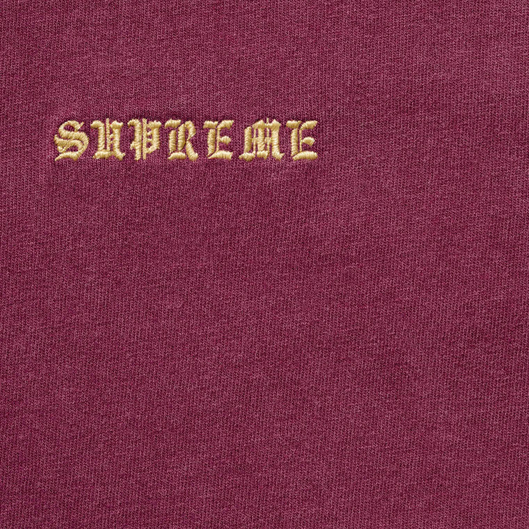 SUPREME WASHED S/S TOP-BURGUNDY