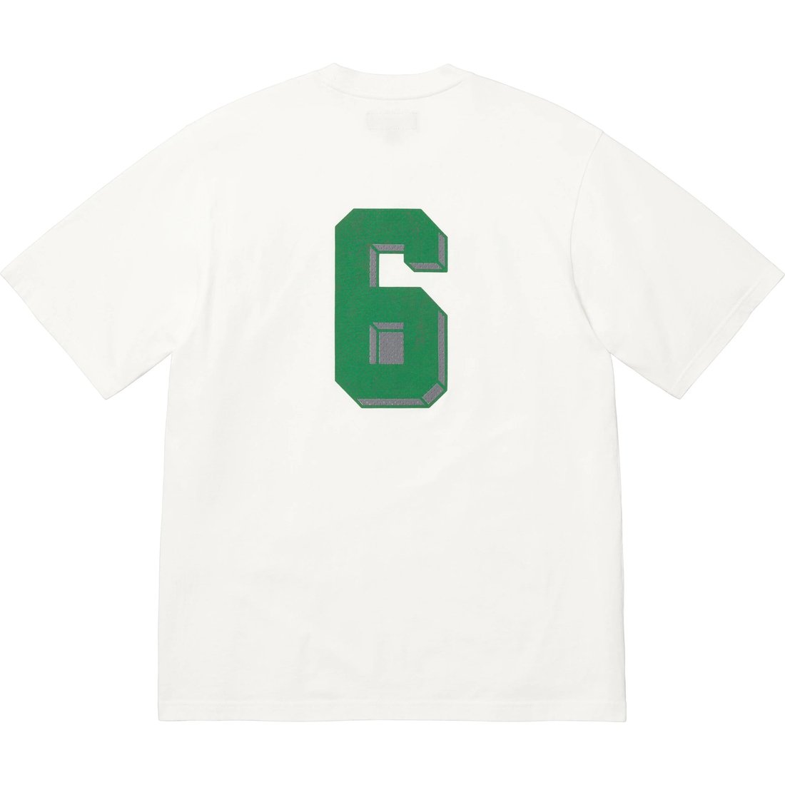 SUPREME FLOCKED WASHED S/S TOP-WHITE