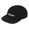 SUPREME FRAYED CROC DENIM CAMP CAP-BLACK