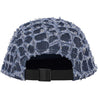 SUPREME FRAYED CROC DENIM CAMP CAP-INDIGO