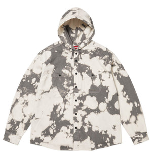 SUPREME HOODED DENIM SHIRT-BLEACHED