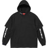SUPREME LAYERED HOODED L/S TOP-BLACK