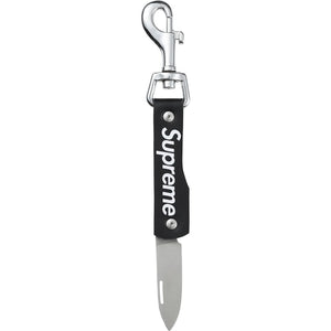 SUPREME LEATHER CLIP KNIFE-BLACK
