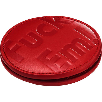 SUPREME LEATHER POCKET MIRROR-RED