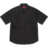 SUPREME LOOSE FIT S/S DENIM PAINTER SHIRT-BLACK