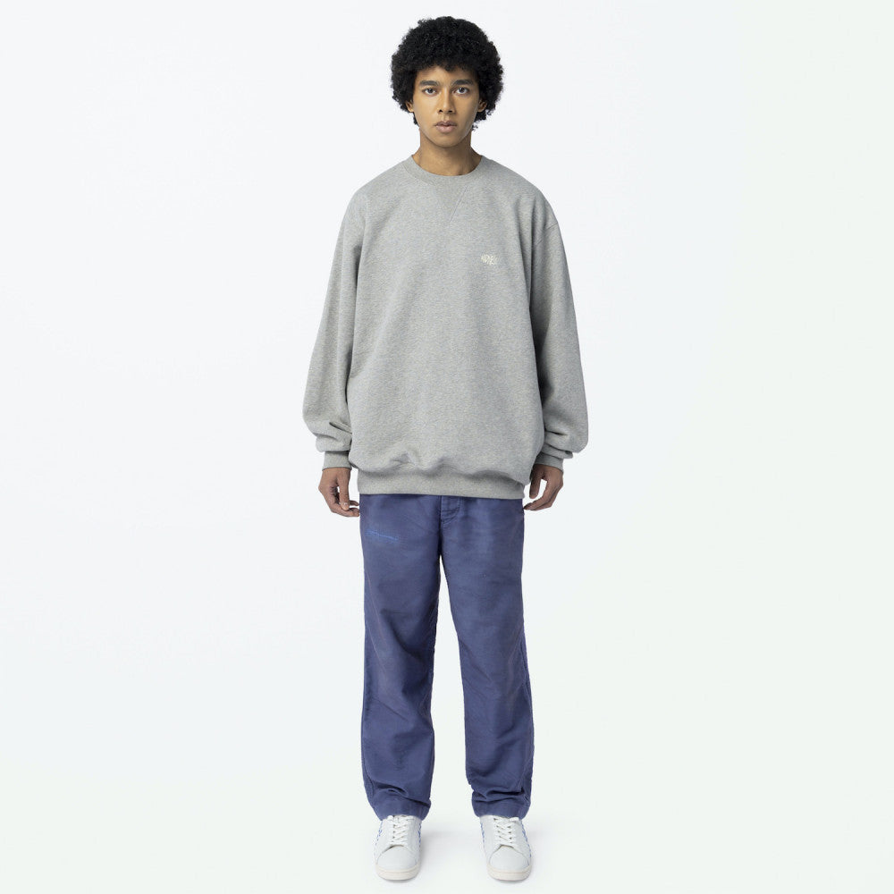MADNESS VTG ONE-TUCK WORK PANTS (MOLESKIN) (MADE IN JAPAN)-BLUE IRIS